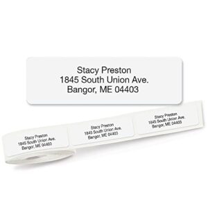 gloss white rolled address labels without dispenser – set of 250, small, self-adhesive stickers, by colorful images