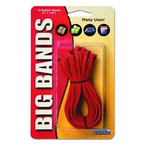 alliance rubber big rubber bands 12 pack 7-inch x 1/8-inch red 00700