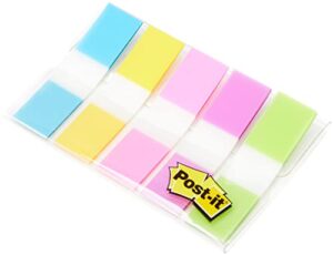post-it flags 6835cb2 page flags in portable dispenser, 5 bright colors, 5 dispensers, 20 flags/color