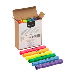 Amazon Basics Tank Style Highlighters - Chisel Tip, Assorted Colors, 12-Pack