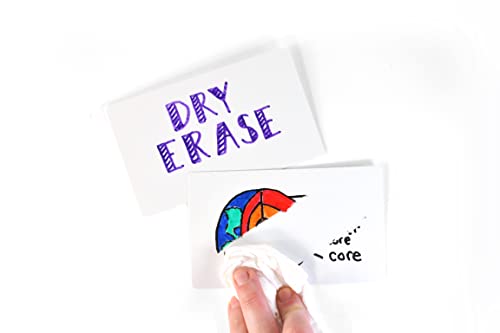 Dry Erase Index Cards – 45pcs Laminated Cards Blank w/Box – Reusable Dry Erase Note Cards for School, Work, Housework, To Do Lists – Practical Index Card Sheets – 3 x 5-inch