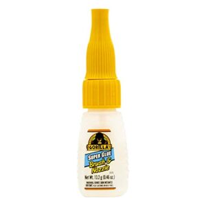 Gorilla Super Glue with Brush & Nozzle Applicator, 13.2 Gram, Clear, (Pack of 1)