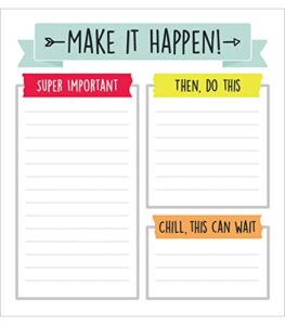 carson dellosa aim high notepad, 50 sheet lined paper to do list notepad, notes, lists, grocery list, and checklist organizer, note pads for office supplies, classroom supplies, and college supplies