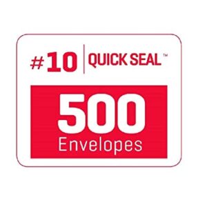 500 #10 Single Left Window SELF Seal Security Envelopes - Super Strong Quick-Seal Self Sealing Closure, Security Tinted, Size 4-1/8 x 9-1/2 Inches, 24 LB - 500 Count (35210)