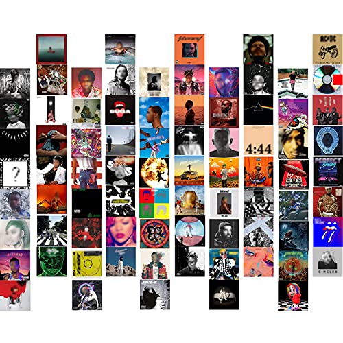 Unique America 150 Pcs | Posters Wall Collage Kit, Album Cover Posters, Posters for Room, Music Posters, Band Posters, Rapper Posters, Wall Posters, Rap Posters, Posters for Bedroom 6x6 Inch Total 80