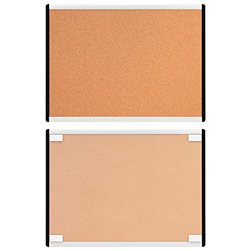 Amazon Basics Cork Board with Aluminum/Plastic Frame and Mounting Tabs, 17 x 23 Inches