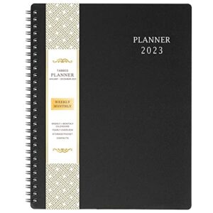 2023 planner – jan 2023 – dec 2023, 8″ x 10″ (with twin-wire binding), planner 2023 with weekly & monthly spreads, strong twin-wire binding, round corner, improving your time management skill