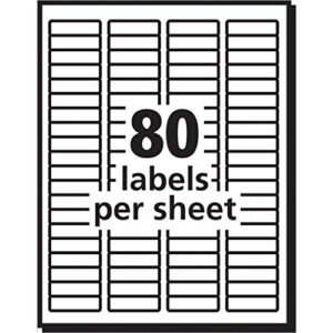 Avery Easy Peel Return Address Labels for Inkjet Printers 1/2" x 1-3/4", Pack of 2,000 (8167)