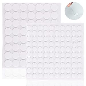 156 pcs double sided adhesive dots, removable clear sticky putty no trace round adhesive putty for wax seal kit wall hanging festival decoration (10mm +15mm)