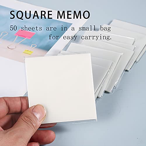 Transparent Sticky Note Pads - 500 Pcs Waterproof Self-Adhesive Pad，Translucent Sticky Notes Suitable for Reading、Studying、 Home、Office、School，Sticks Securely，Removes Cleanly (3x3in)