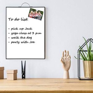 Small Dry Erase White Board - 16" X 12" Portable Aluminum Frame Mini Whiteboard with Holder Magnetic Board for Kids to Do List Notepad for Office, Home, Kitchen, School.