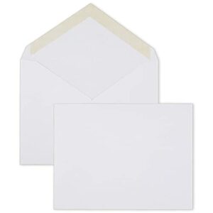 mead standard invitation envelopes, gummed closure, premium 24-lb paper, 4-3/8″ x 5-3/4″, white, 100/box (co198)