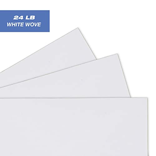 Mead Standard Invitation Envelopes, Gummed Closure, Premium 24-lb Paper, 4-3/8" X 5-3/4", White, 100/Box (CO198)