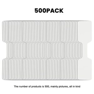 Jewelry Price Tags Stickers 500 Pieces Jewelry Tags for Pricing Self Adhesive White Blank Jewelry Identification Label Ring Price Tags for Necklace Earring Price Identify Rectangle Label