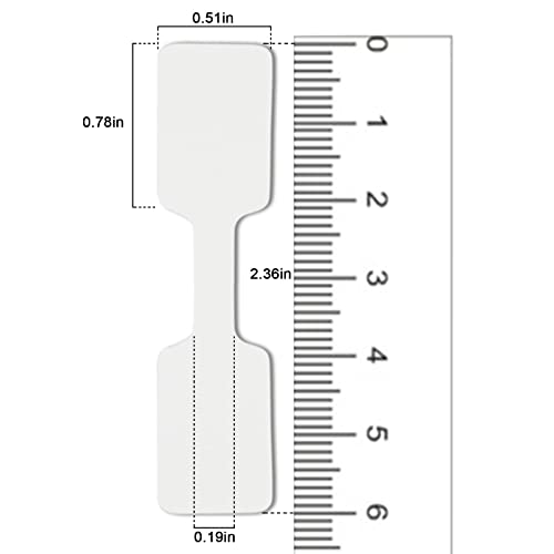 Jewelry Price Tags Stickers 500 Pieces Jewelry Tags for Pricing Self Adhesive White Blank Jewelry Identification Label Ring Price Tags for Necklace Earring Price Identify Rectangle Label