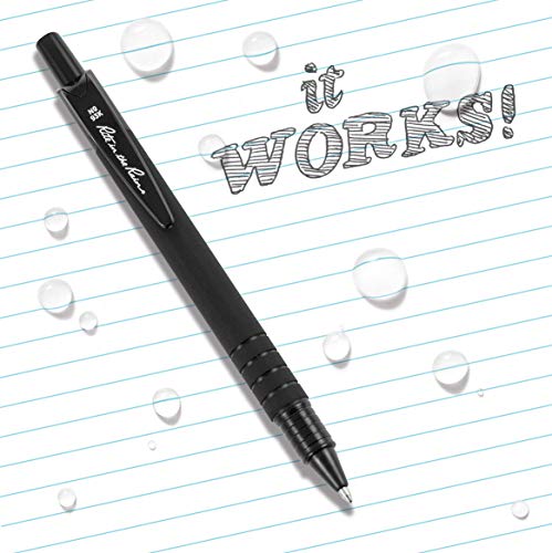 Rite in the Rain Weatherproof Durable Plastic Clicker Pen, Black Ink, 2 Pack (No. 93K-2)