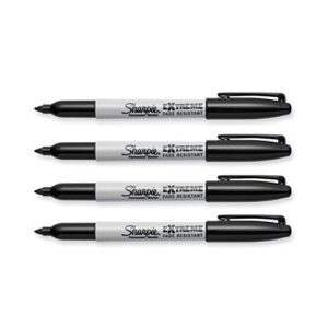 SHARPIE Extreme Permanent Markers, Fine Point, Black, 4 Count