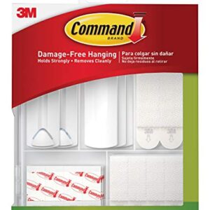 Command Picture Hanging Kit, Various Sized Picture Hanging Hooks and Strips to Hang Up to 15 Pictures, Indoor Use, Decorate Damage-Free