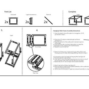 Officemate Plastic Hanging File Folder Frame, 18 Inch, Letter and Legal Size. 1 Set (91961)