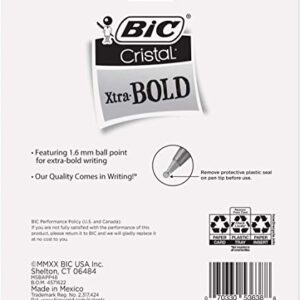 BIC Cristal Xtra Bold Fashion Ballpoint, 48 Pack, NEW ASSORTED COLORS, Medium Point 1.6mm Great Colored Pens For Note Taking, School Supplies for Adults And Kids.