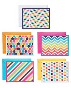 american greetings blank cards assortment with envelopes, bright patterns (30-count)
