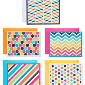 American Greetings Blank Cards Assortment with Envelopes, Bright Patterns (30-Count)