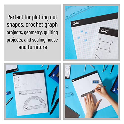 Mr. Pen Graph Paper, Grid Paper, 4x4 (4 Squares per inch), 11"x8.5", 55 Sheet