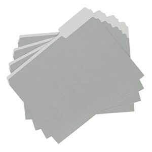 Amazon Basics File Folders, Letter Size, 1/3 Cut Tab, Gray, 36-Pack