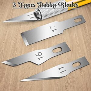 DIYSELF Exacto Knife Upgrade Precision Carving Craft Knife Hobby Knife Kit 40 Spare Knife Blades for Art, Scrapbooking, Stencil