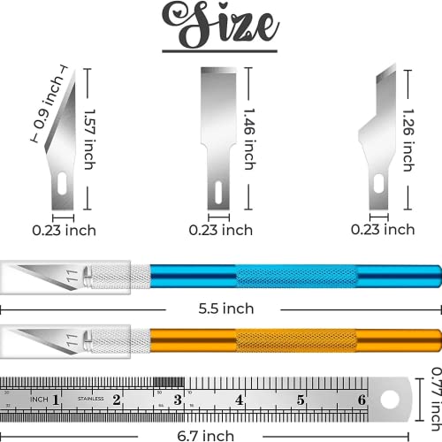 DIYSELF Exacto Knife Upgrade Precision Carving Craft Knife Hobby Knife Kit 40 Spare Knife Blades for Art, Scrapbooking, Stencil