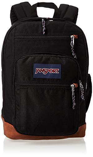 JanSport Cool Student Backpack for College Students, Teens, with 15-inch Laptop Sleeve, Black - Large Computer Bag Rucksack with 2 Compartments, Ergonomic Straps - Bookbag for Men, Women