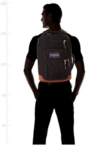 JanSport Cool Student Backpack for College Students, Teens, with 15-inch Laptop Sleeve, Black - Large Computer Bag Rucksack with 2 Compartments, Ergonomic Straps - Bookbag for Men, Women