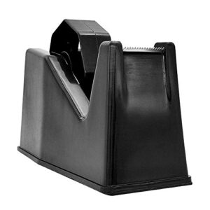 Tape Dispenser, Heat Press Tape Dispenser, Desk Heat Tape Dispenser 6.3 x 2.5 x 3.4 Inch, Holder Fits 1" and 3" Core (Black)