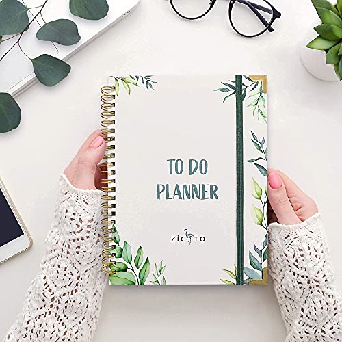 Simplified Greenery To Do List Notebook - Beautiful Daily Planner Easily Organizes Your Daily Tasks And Boosts Productivity - The Perfect Journal And Undated Office Supplies Notepad For Women