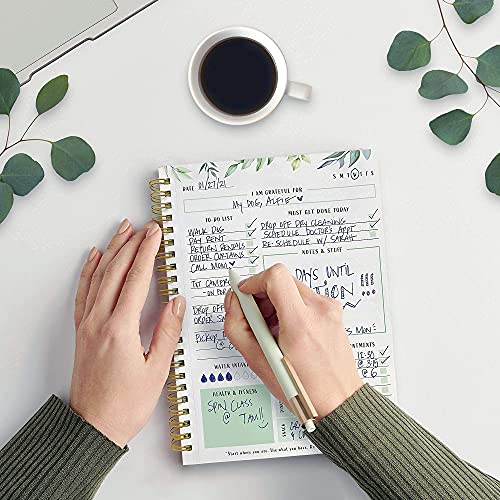 Simplified Greenery To Do List Notebook - Beautiful Daily Planner Easily Organizes Your Daily Tasks And Boosts Productivity - The Perfect Journal And Undated Office Supplies Notepad For Women