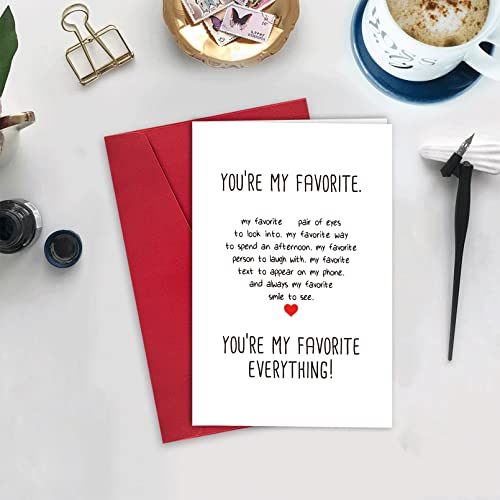 Anniversary Card for Husband, Birthday Card for Boyfriend, Love Card, Boyfriend Card, Valentines Day Card, You Are My Favorite Everything