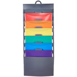 amazon basics hanging 6 pocket file folders – multicolor