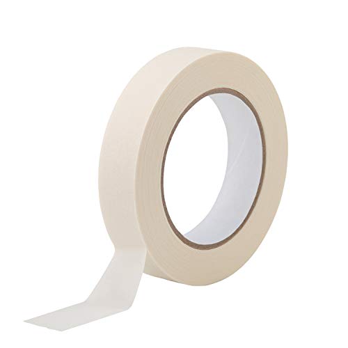 Lichamp Masking Tape 1 inch, 10 Pack General Purpose Masking Tape Bulk Multipack for Basic Use, 1 inch x 55 Yards x 10 Rolls (550 Total Yards)