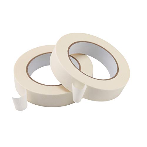 Lichamp Masking Tape 1 inch, 10 Pack General Purpose Masking Tape Bulk Multipack for Basic Use, 1 inch x 55 Yards x 10 Rolls (550 Total Yards)