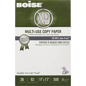 Boise OX-9007 X-9T Multipurpose Paper, 20-lb., 11 x 17, 2,500 Sheets/ream