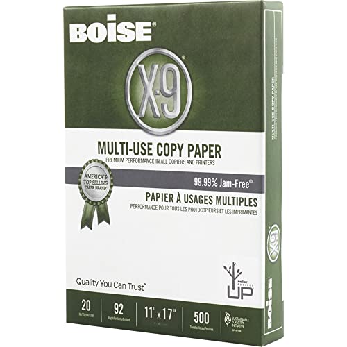 Boise OX-9007 X-9T Multipurpose Paper, 20-lb., 11 x 17, 2,500 Sheets/ream