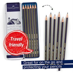 Faber-Castell Graphite Sketch Pencil Set - 6 Graphite Pencils (2H, HB, B, 2B, 4B, 6B), Drawing Pencils and Sketching Supplies