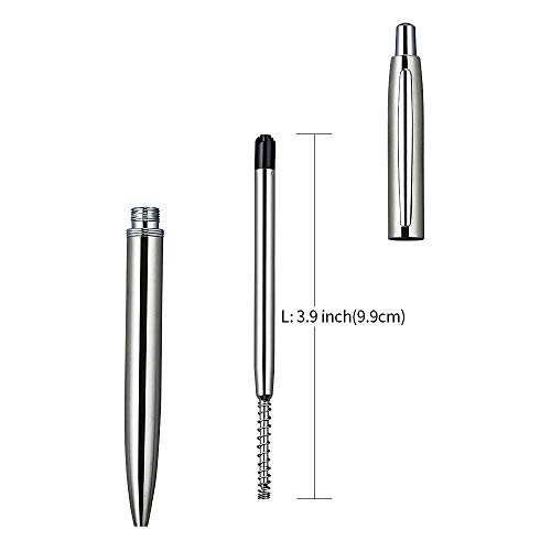 Black Ink Refills (6pcs), Replaceable Ballpoint Pen Refills, 1mm Medium Tip - Black