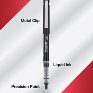 PILOT Precise V5 Stick Liquid Ink Rolling Ball Stick Pens, Extra Fine Point (0.5mm) Black Ink, 12-Pack (35334)