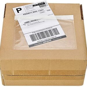 9527 Product 7.5" x 5.5" Clear Adhesive Top Loading Packing List / Shipping Label Envelopes (200 Pack)