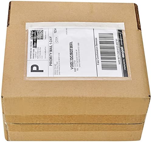 9527 Product 7.5" x 5.5" Clear Adhesive Top Loading Packing List / Shipping Label Envelopes (200 Pack)