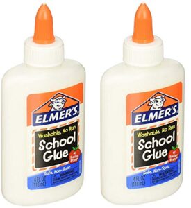 elmers liquid school glue ffiiyv, washable, 4 ounces, 2 count