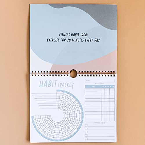 Lamare Habit Tracker Calendar - Inspirational Habit Journal with Spiral Binding - Daily Habit Tracker Journal and Goal Board - Motivational Goal Journal - Great Productivity Tool And Workout Calendar