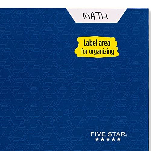 Five Star 4-Pocket Folders, 6 Count (Pack of 1), Fits 3-Ring Binders, Holds 11" x 8-1/2", Assorted Trend Colors (38056)