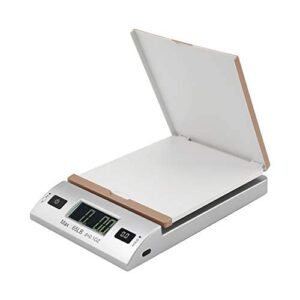 Acteck A-CK65GS 65LBx0.1OZ Digital Shipping Postal Scale with Batteries and AC Adapter, Gold Silver